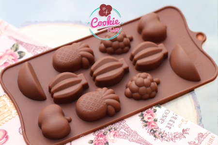 Forma din Silicon, Model Fructe Salbatice pentru Ciocolata de Casa, Bomboane, Jeleuri sau Cuburi de Gheata, CBD CORAL BEST DEALS [3]