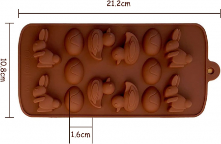 Forma din Silicon, Model Iepurasi pentru Ciocolata de Casa, Bomboane, Jeleuri sau Cuburi de Gheata, CBD CORAL BEST DEALS [2]