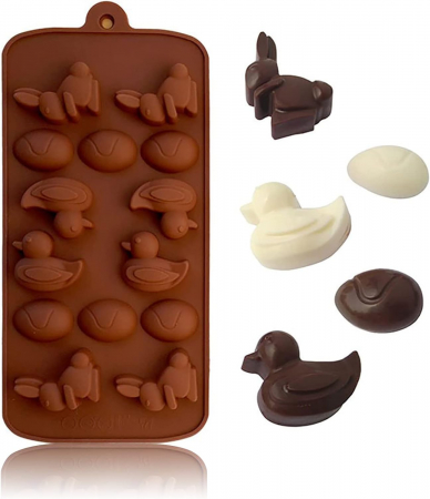 Forma din Silicon, Model Iepurasi pentru Ciocolata de Casa, Bomboane, Jeleuri sau Cuburi de Gheata, CBD CORAL BEST DEALS [3]