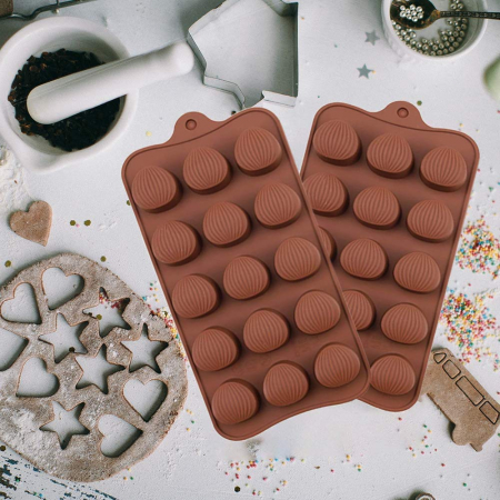 Forma din Silicon, Model Scoica pentru Ciocolata de Casa, Bomboane, Jeleuri sau Cuburi de Gheata, CBD CORAL BEST DEALS [6]
