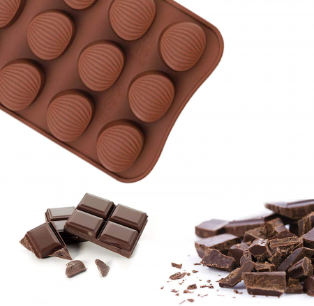 Forma din Silicon, Model Scoica pentru Ciocolata de Casa, Bomboane, Jeleuri sau Cuburi de Gheata, CBD CORAL BEST DEALS [8]