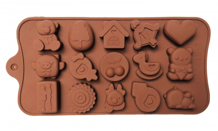 Forma din Silicon, Model Simboluri pentru Ciocolata de Casa, Bomboane, Jeleuri sau Cuburi de Gheata, CBD CORAL BEST DEALS [8]