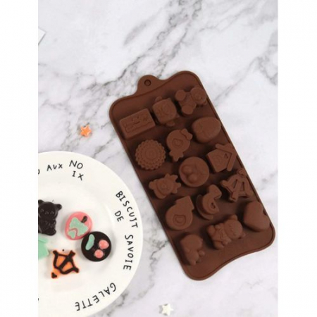 Forma din Silicon, Model Simboluri pentru Ciocolata de Casa, Bomboane, Jeleuri sau Cuburi de Gheata, CBD CORAL BEST DEALS [10]