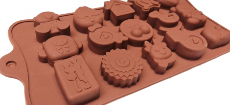 Forma din Silicon, Model Simboluri pentru Ciocolata de Casa, Bomboane, Jeleuri sau Cuburi de Gheata, CBD CORAL BEST DEALS [6]