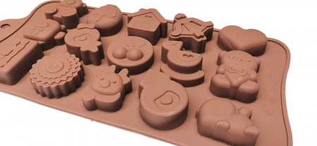 Forma din Silicon, Model Simboluri pentru Ciocolata de Casa, Bomboane, Jeleuri sau Cuburi de Gheata, CBD CORAL BEST DEALS [7]
