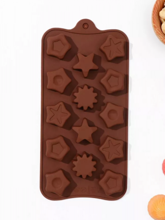Forma din Silicon, Model Stelute Diferite Forme pentru Ciocolata de Casa, Bomboane, Jeleuri sau Cuburi de Gheata, CBD CORAL BEST DEALS [6]