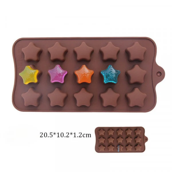Forma din Silicon, Model Stelute pentru Ciocolata de Casa, Bomboane, Jeleuri sau Cuburi de Gheata, CBD CORAL BEST DEALS [4]