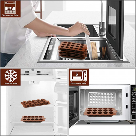 Forma din Silicon, Model Stelute Diferite Forme pentru Ciocolata de Casa, Bomboane, Jeleuri sau Cuburi de Gheata, CBD CORAL BEST DEALS [4]