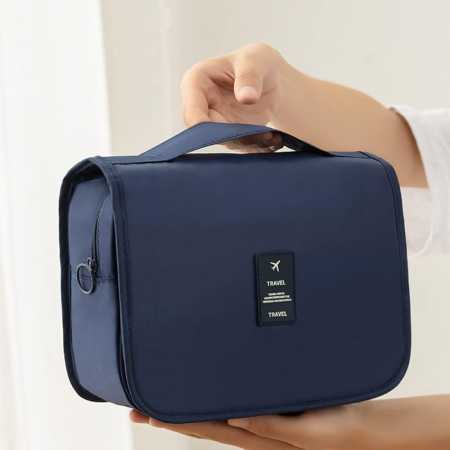 Geantă de Cosmetice Albastru Impermeabilă pentru Călătorie - CBD CORAL BEST DEALS [3]
