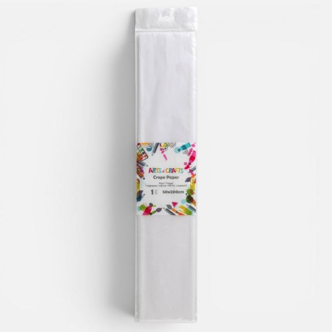 Rechizite si produse pentru scoala - Hartie Creponata Alba 20,4 gsm – 200x50cm