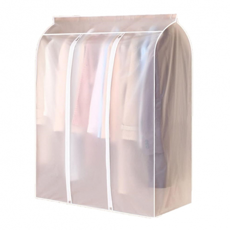 Organizatoare imbracaminte si incaltaminte - Husa Protectie Haine, pentru Dressing sau Sifonier, Material Premium Impermeabil, 50 x 60 x 150 cm, Alb, CBD CORAL BEST DEALS