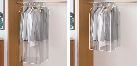 Husa Protectie Haine, pentru Dressing sau Sifonier, Material Premium Impermeabil, 50 x 60 x 150 cm, Alb, CBD CORAL BEST DEALS [7]