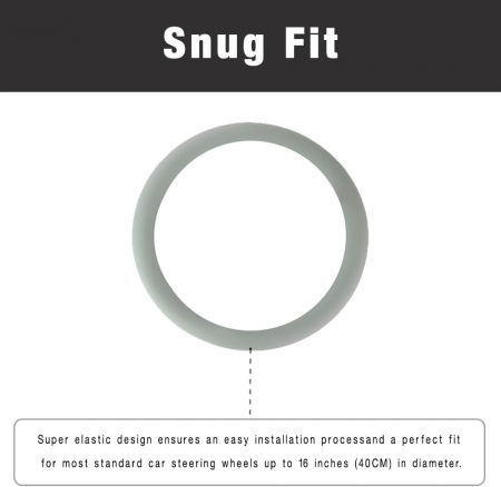 Husa Volan Gri din Silicon Elastic, Pentru Protejarea Volanului Masinii si Condus Confortabil, Universal Compatibila, Diametru 32-40 cm, CBD CORAL BEST DEALS [5]