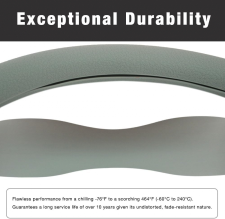 Husa Volan Gri din Silicon Elastic, Pentru Protejarea Volanului Masinii si Condus Confortabil, Universal Compatibila, Diametru 32-40 cm, CBD CORAL BEST DEALS [1]