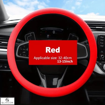 Husa Volan Rosu din Silicon Elastic, Pentru Protejarea Volanului Masinii si Condus Confortabil, Universal Compatibila, Diametru 32-40 cm, CBD CORAL BEST DEALS [11]