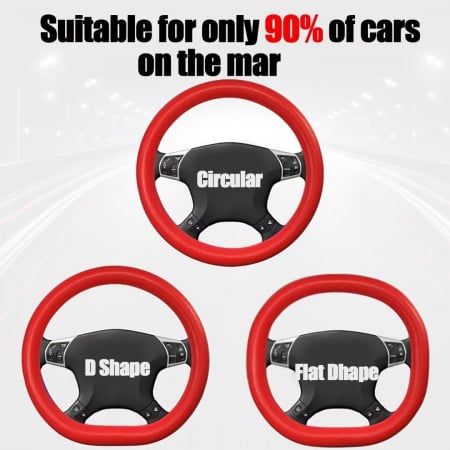 Husa Volan Rosu din Silicon Elastic, Pentru Protejarea Volanului Masinii si Condus Confortabil, Universal Compatibila, Diametru 32-40 cm, CBD CORAL BEST DEALS [10]
