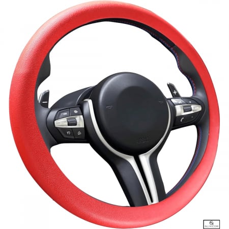 Husa Volan Rosu din Silicon Elastic, Pentru Protejarea Volanului Masinii si Condus Confortabil, Universal Compatibila, Diametru 32-40 cm, CBD CORAL BEST DEALS [1]