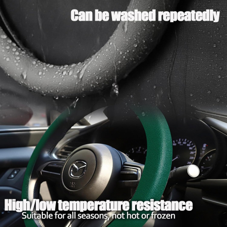 Accesorii auto tuning - Husă Volan Verde din Silicon Elastic - CBD CORAL BEST DEALS Universal Fit