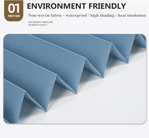 Jaluzele 90 x 180 cm - Set 4 jaluzele plisate autoadezive pentru ferestre 90 x 180 cm, Albastru, fără găurire
