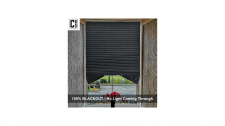 Jaluzea Plisată Neagră Autoadezivă 60 x 150 cm - CBD CORAL BEST DEALS [16]