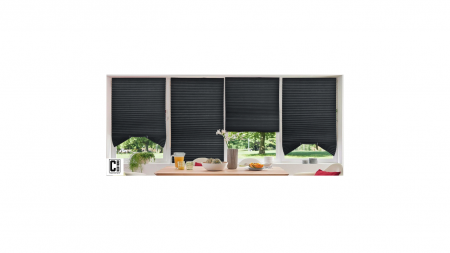 Jaluzea Plisată Neagră Autoadezivă 60 x 150 cm - CBD CORAL BEST DEALS [22]