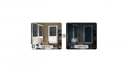 Jaluzea Plisată Neagră Autoadezivă 60 x 150 cm - CBD CORAL BEST DEALS [15]