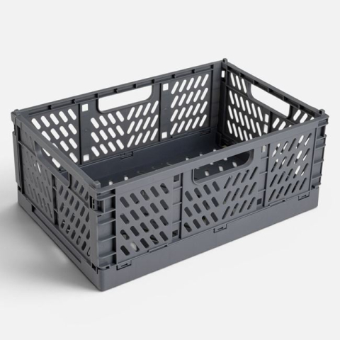 Organizare si depozitare casa - Lădiță pliabilă gri din plastic 6,5 L