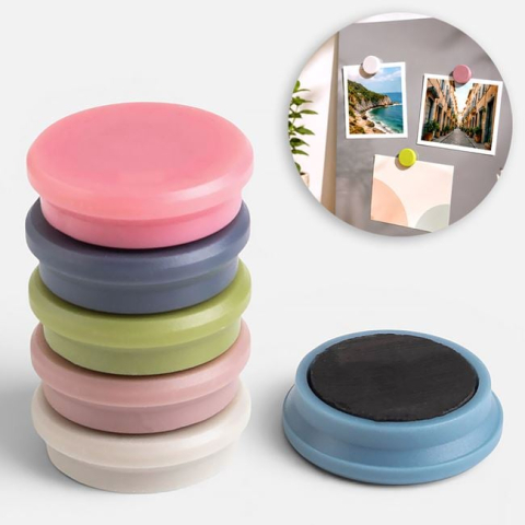 Rechizite si produse pentru scoala - Set 6 Magneți Rotunzi Pastel pentru Tablă, Ø2,5 cm