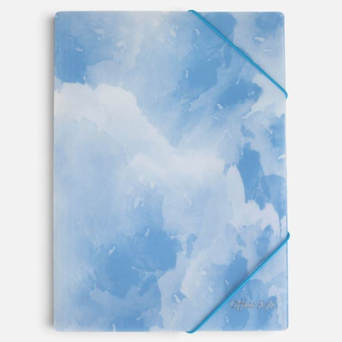 Hartie, caiete si articole de birou - Mapă Bleu Marble Glitter 24x33cm