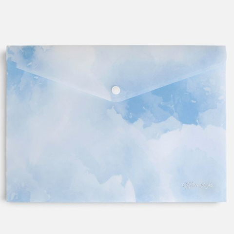 Hartie, caiete si articole de birou - Mapă cu Capsa Bleu Marble cu Glitter 33x24cm