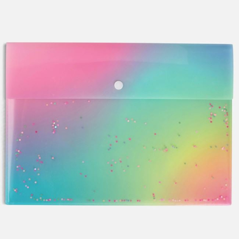 Hartie, caiete si articole de birou - Mapă Ombre cu Confetti si Capsa 32x23cm