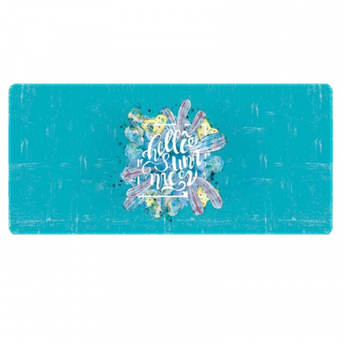 Mousepad - Mousepad Profesional pentru Gaming, 100 x50 cm, Baza Cauciucata si Cusaturi Laterale, Compatibil Laptop sau Calculator, Premium, Hello, CBD CORAL BEST DEALS 100 x 50 x 0.3 cm Albastru turcoaz