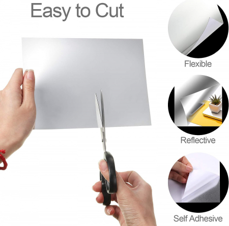 Oglinda Autoadeziva Premium, CBD CORAL BEST DEALS, pentru Decor Interior, Model Dreptunghi, Material PVC Acrilic, 15 x 10 cm, Set 6 Bucati [3]