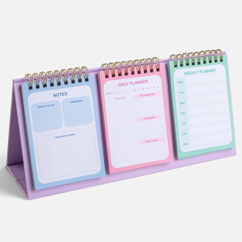 Hartie, caiete si articole de birou - Organizator Notițe cu 3 Carnețele 8,5x12cm – 180 File
