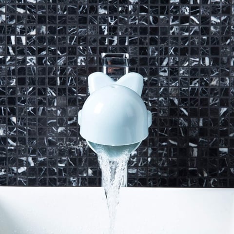 Ornament Baterie pentru Apa in Forma de Balena cu Doua Pozitii de Ghidare a Apei - Pentru Copii Compatibil Universal Baie sau Bucatarie, Albastru, CBD CORAL BST DEALS Finding Dory [1]