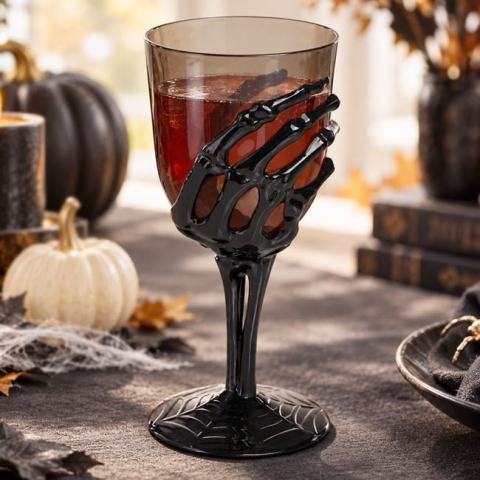 Halloween - Pahar Halloween cu Picior Mână de Schelet, 350 ml