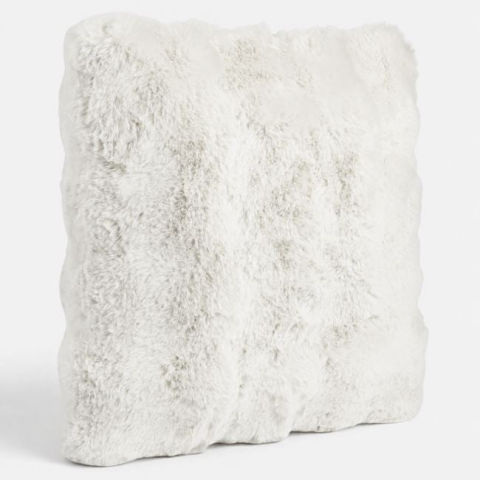 Textile pentru casa - Pernă Decorativă Albă cu Relief 45x45 cm