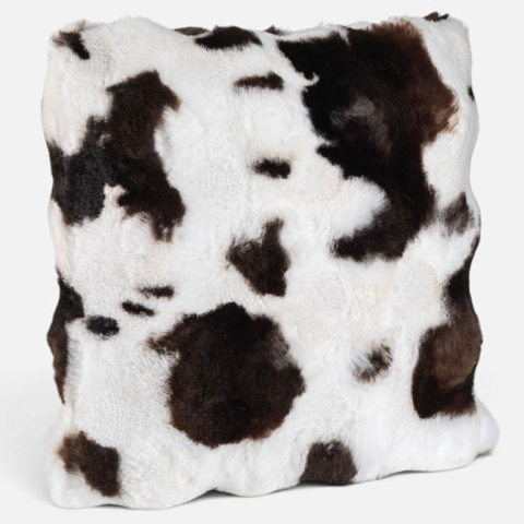 Textile pentru casa - Pernă decorativă Cow Print alb-maro 40 x 40 cm