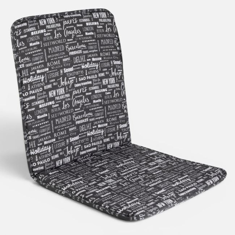 Textile pentru casa - Pernă Scaun cu Spătar Gri 87x43 cm