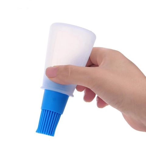 Recipient Gradat cu Pensula din Silicon,  pentru Ulei, Unt Topit sau Ou Topit, Albastru,CBD CORAL BEST DEALS Albastru [1]