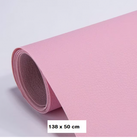 Stickere decorative autoadezive - rola-piele-ecologica-autoadeziva-roz-50x138-cm-coral-best-deals