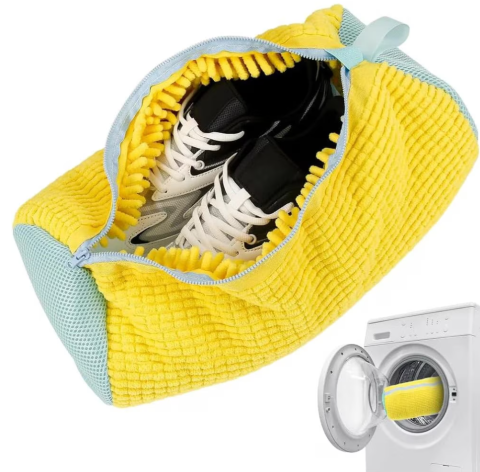 Saci protectie haine si lenjerie - Sac spălare pantofi CoralBEstDeals 35x19 cm galben