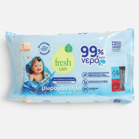 Ingrijire personala si cosmetice - Servetele Umede cu 99% Apa si Extract de Musetel pentru Bebelusi – 72buc