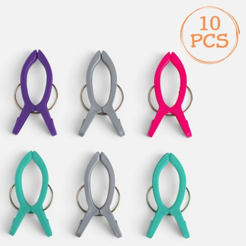 Organizare si depozitare casa - Set 10 Clești Mari Colorați pentru Rufe, 9 cm