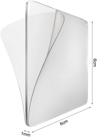 Set 10 Plăci Dublu-Adezive Multifuncționale, Premium, Transparente - CBD Coral Best Deals | 6 x 6 cm [10]