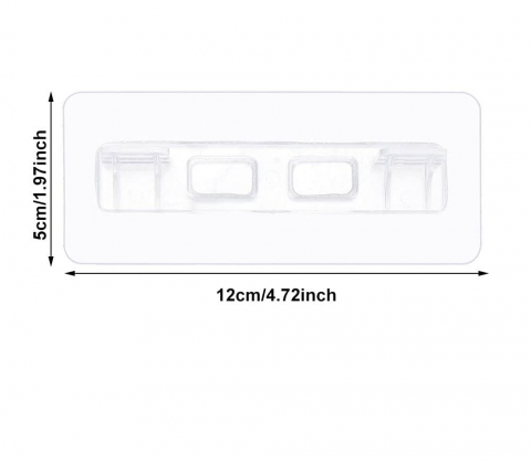 Set 10 Suporti Autoadezivi pentru Agatat, Suspendat, Polite si Rafturi Dulap, 12 Cm, Transparent [4]
