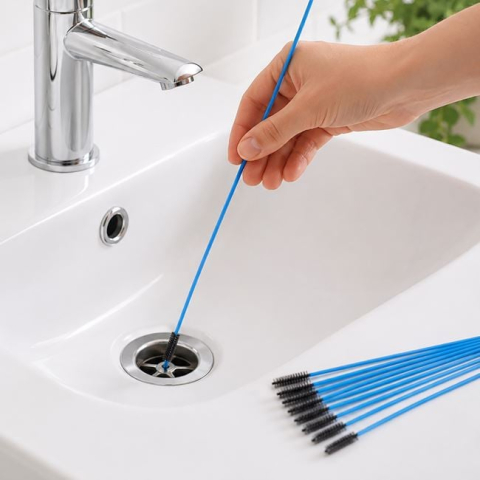 Organizare si depozitare casa - Set 12 Bețe Flexibile pentru Desfundat Scurgeri 45 cm
