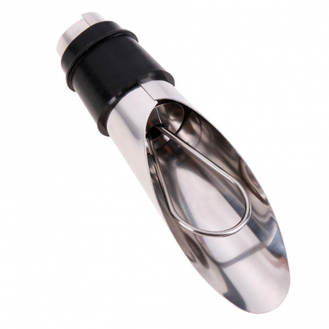 Set 2 Dopuri din Aluminiu pentru Sticle de Vin din Inox, Model Premium, CBD CORAL BEST DEALS Argintiu [2]