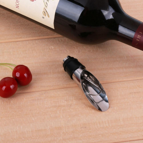 Set 2 Dopuri din Aluminiu pentru Sticle de Vin din Inox, Model Premium, CBD CORAL BEST DEALS Argintiu [12]