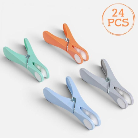 Organizare si depozitare casa - Set 24 Clești SoftGrip Pastel pentru Rufe, 9 cm